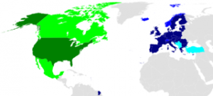 TTIP-Mitgliedsländer - Bildquelle: Wikipedia / Datastat